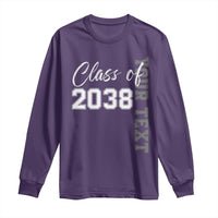 Personalized Class of 2038 Long Sleeve Shirt Custom Name Grow With Me Count Down Graduating - Wonder Print Shop