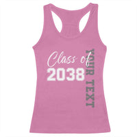 Personalized Class of 2038 Racerback Tank Top Custom Name Grow With Me Count Down Graduating - Wonder Print Shop