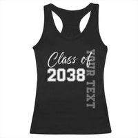 Personalized Class of 2038 Racerback Tank Top Custom Name Grow With Me Count Down Graduating - Wonder Print Shop