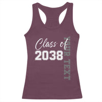 Personalized Class of 2038 Racerback Tank Top Custom Name Grow With Me Count Down Graduating - Wonder Print Shop