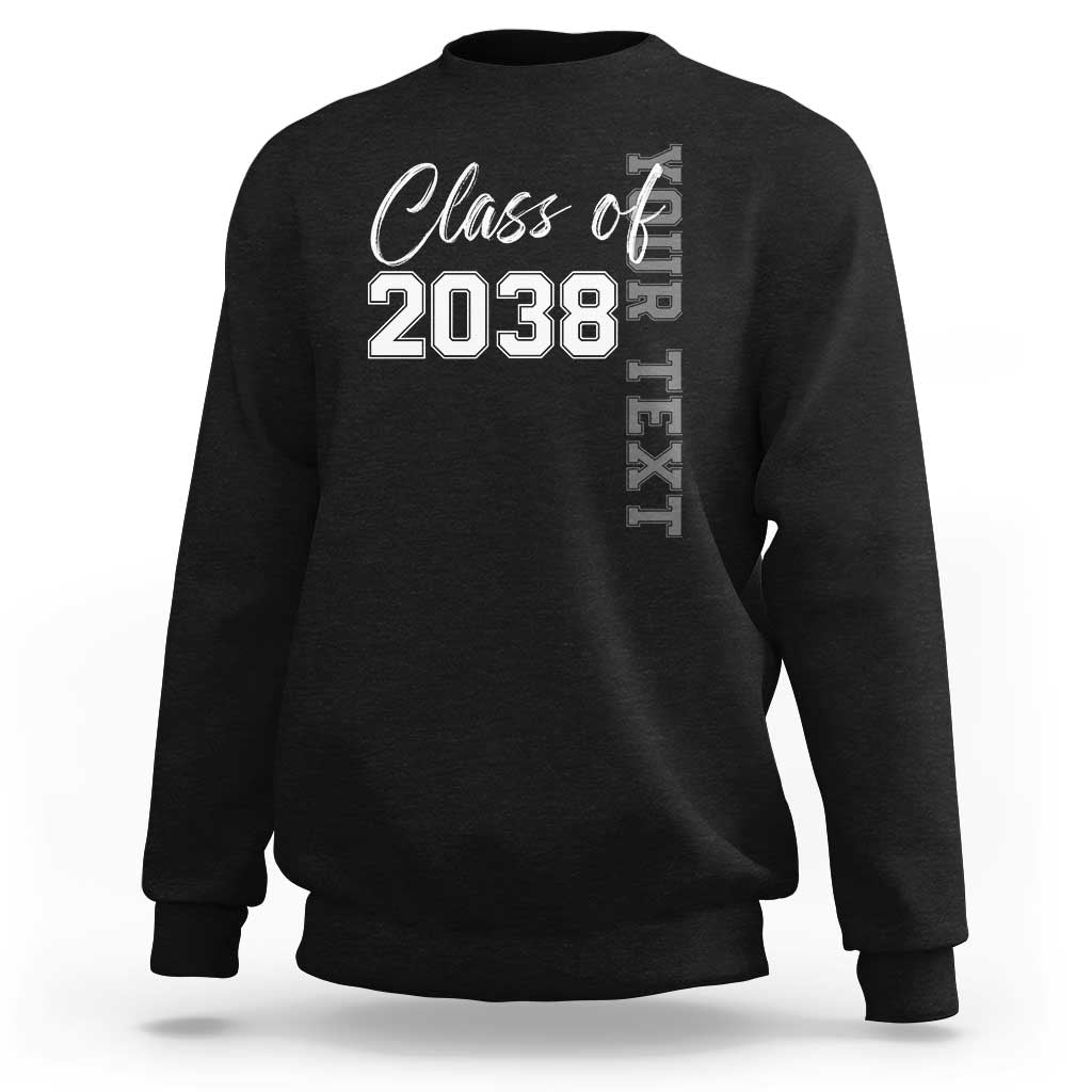 Personalized Class of 2038 Sweatshirt Custom Name Grow With Me Count Down Graduating - Wonder Print Shop