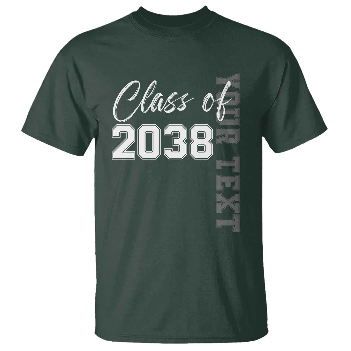 Personalized Class of 2038 T Shirt Custom Name Grow With Me Count Down Graduating - Wonder Print Shop