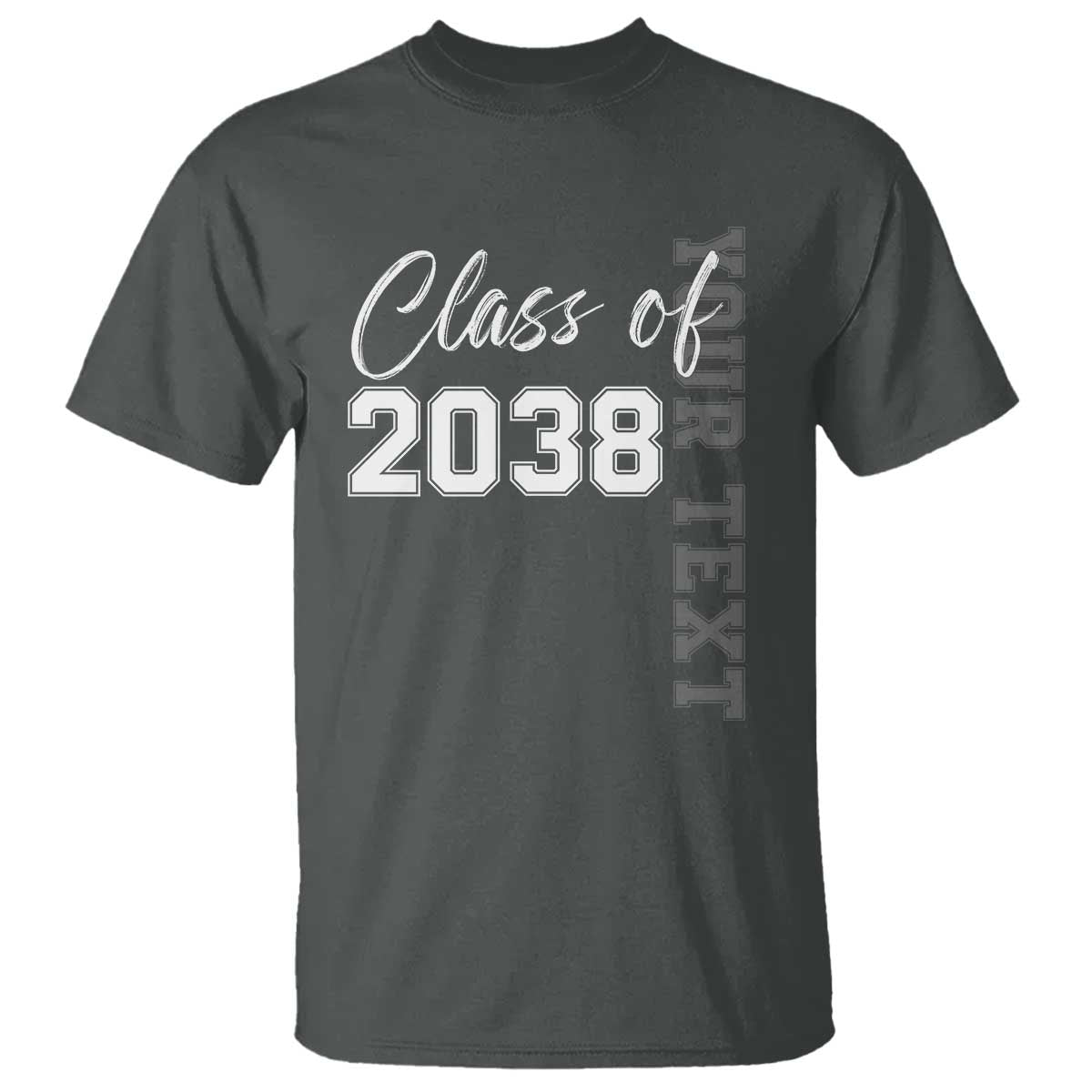 Personalized Class of 2038 T Shirt Custom Name Grow With Me Count Down Graduating - Wonder Print Shop