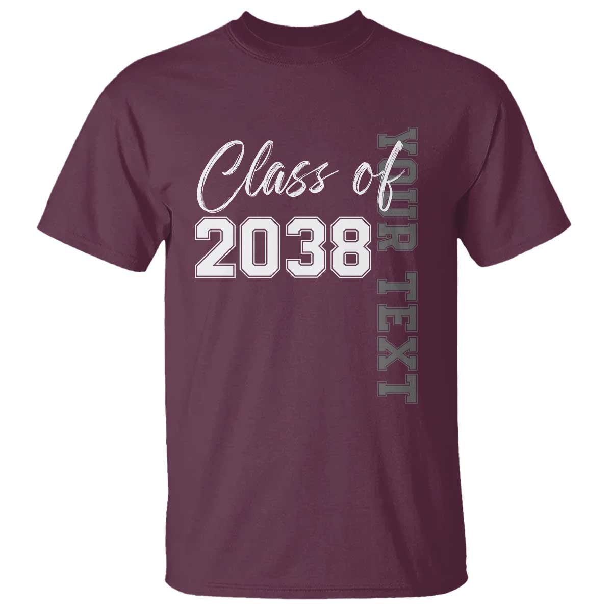 Personalized Class of 2038 T Shirt Custom Name Grow With Me Count Down Graduating - Wonder Print Shop