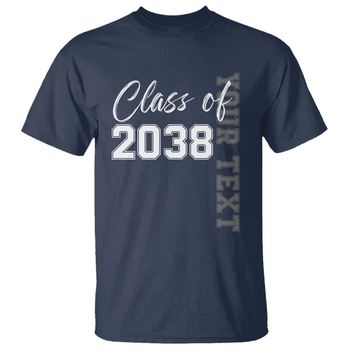 Personalized Class of 2038 T Shirt Custom Name Grow With Me Count Down Graduating - Wonder Print Shop