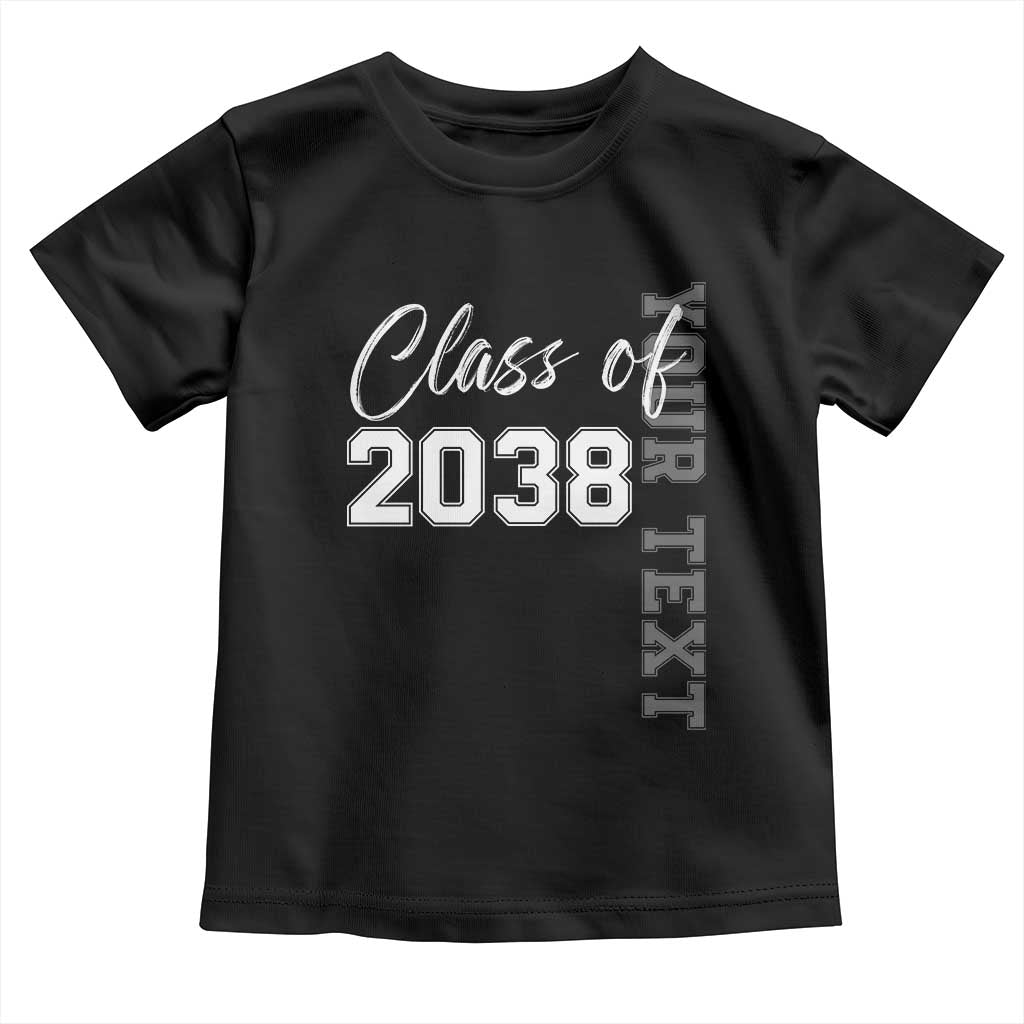 Personalized Class of 2038 Toddler T Shirt Custom Name Grow With Me Count Down Graduating - Wonder Print Shop
