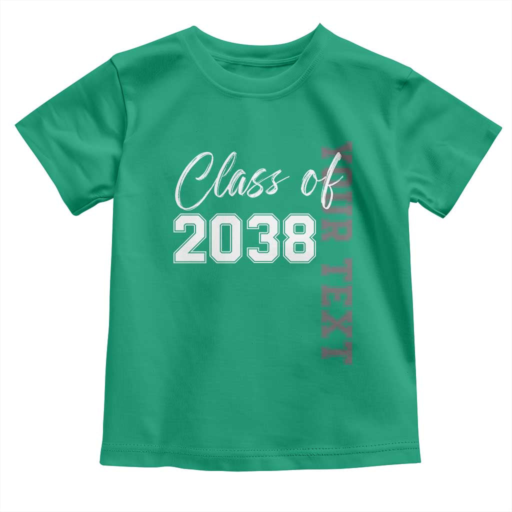 Personalized Class of 2038 Toddler T Shirt Custom Name Grow With Me Count Down Graduating - Wonder Print Shop