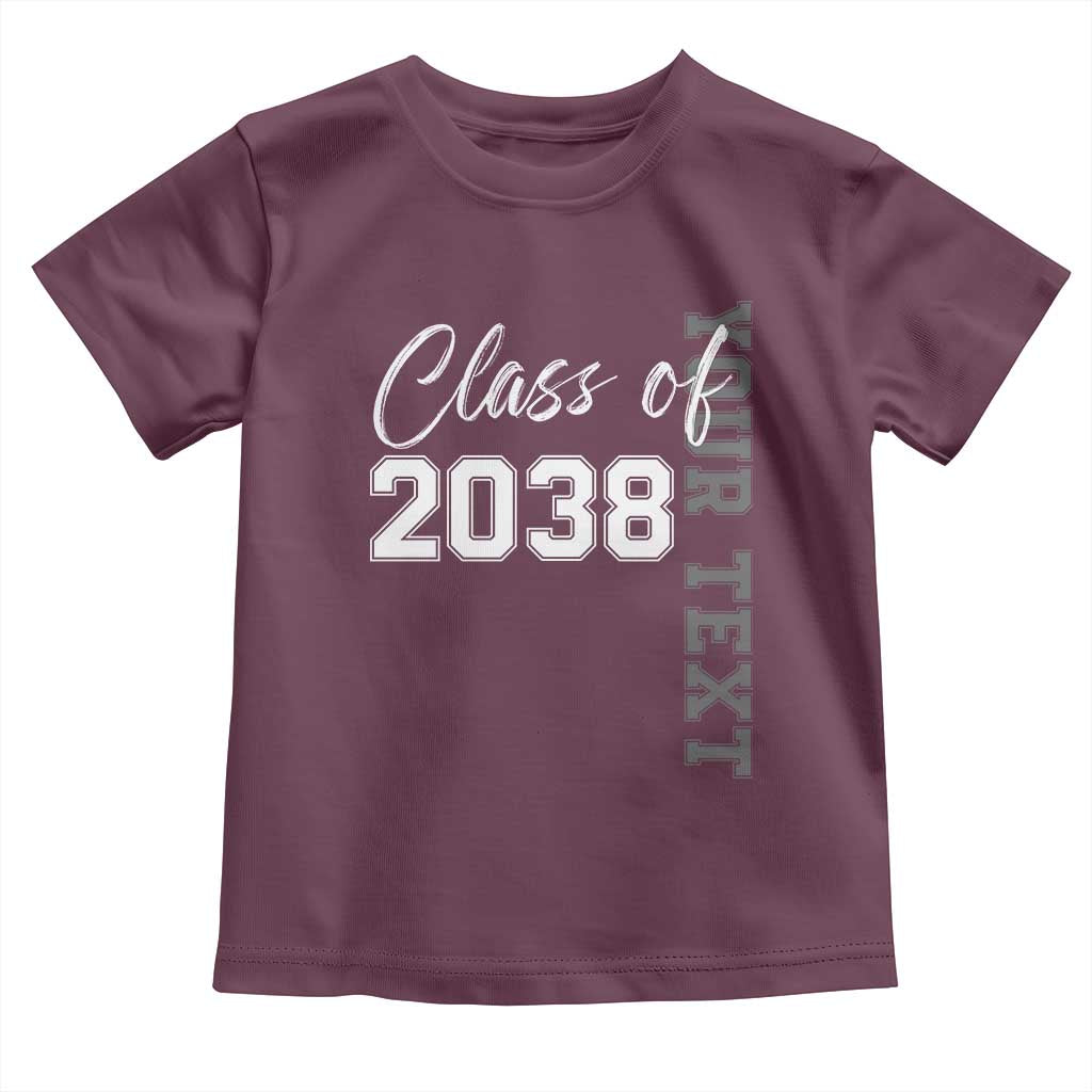 Personalized Class of 2038 Toddler T Shirt Custom Name Grow With Me Count Down Graduating - Wonder Print Shop