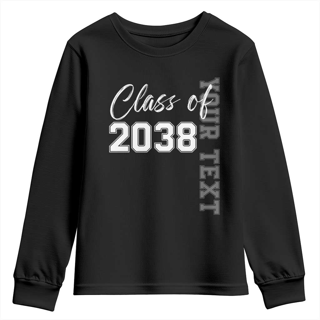 Personalized Class of 2038 Youth Sweatshirt Custom Name Grow With Me Count Down Graduating - Wonder Print Shop