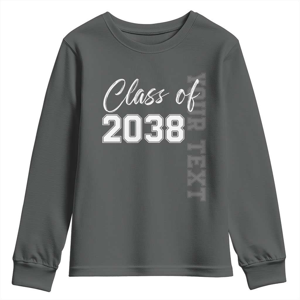 Personalized Class of 2038 Youth Sweatshirt Custom Name Grow With Me Count Down Graduating - Wonder Print Shop