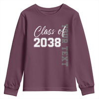 Personalized Class of 2038 Youth Sweatshirt Custom Name Grow With Me Count Down Graduating - Wonder Print Shop