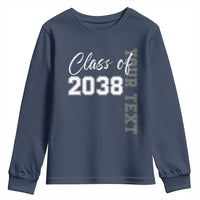Personalized Class of 2038 Youth Sweatshirt Custom Name Grow With Me Count Down Graduating - Wonder Print Shop