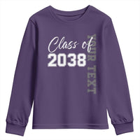 Personalized Class of 2038 Youth Sweatshirt Custom Name Grow With Me Count Down Graduating - Wonder Print Shop