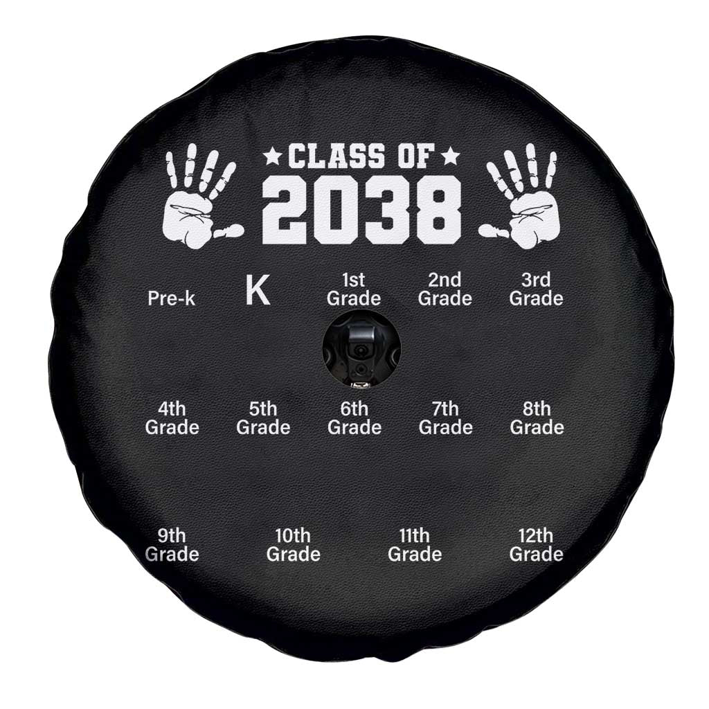 Class of 2038 Grow With Me Spare Tire Cover Handprint Pre-K to 12th Grade Graduation - Wonder Print Shop