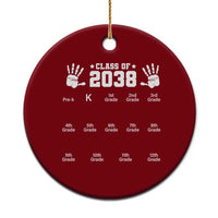 Class of 2038 Grow With Me Ceramic Ornament Handprint Pre-K to 12th Grade Graduation - Wonder Print Shop