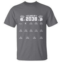 Class of 2038 Grow With Me T Shirt Handprint Pre-K to 12th Grade Graduation - Wonder Print Shop