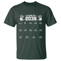 Class of 2038 Grow With Me T Shirt Handprint Pre-K to 12th Grade Graduation - Wonder Print Shop