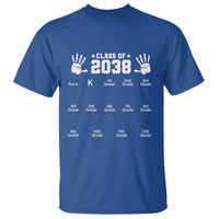 Class of 2038 Grow With Me T Shirt Handprint Pre-K to 12th Grade Graduation - Wonder Print Shop