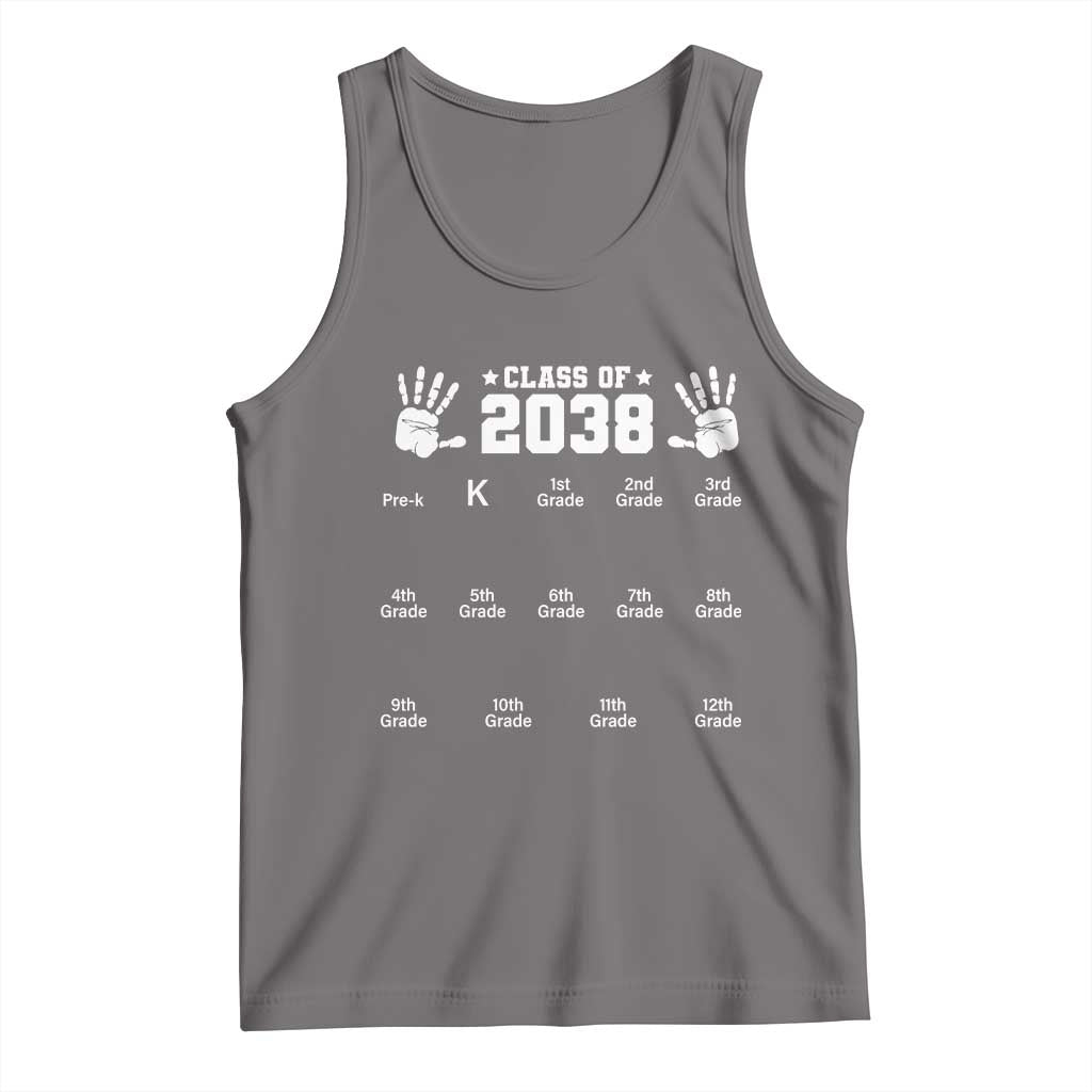 Class of 2038 Grow With Me Tank Top Handprint Pre-K to 12th Grade Graduation - Wonder Print Shop