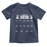 Class of 2038 Grow With Me Toddler T Shirt Handprint Pre-K to 12th Grade Graduation - Wonder Print Shop