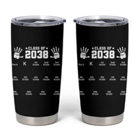 Class of 2038 Grow With Me Tumbler Cup Handprint Pre-K to 12th Grade Graduation - Wonder Print Shop