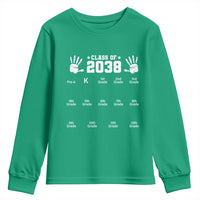 Class of 2038 Grow With Me Youth Sweatshirt Handprint Pre-K to 12th Grade Graduation - Wonder Print Shop