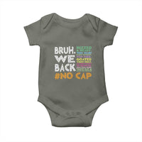 Funny Bruh We Back To School Baby Onesie Happy First Day Of School - Wonder Print Shop