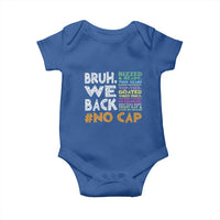Funny Bruh We Back To School Baby Onesie Happy First Day Of School - Wonder Print Shop