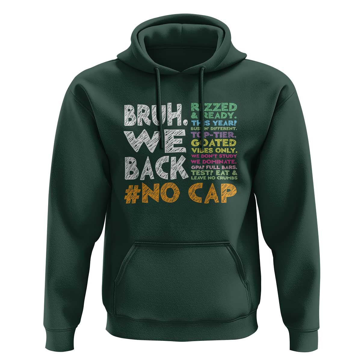Funny Bruh We Back To School Hoodie Happy First Day Of School - Wonder Print Shop