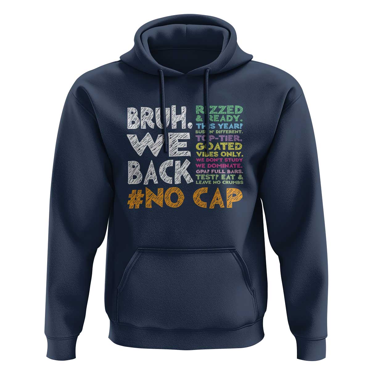 Funny Bruh We Back To School Hoodie Happy First Day Of School - Wonder Print Shop
