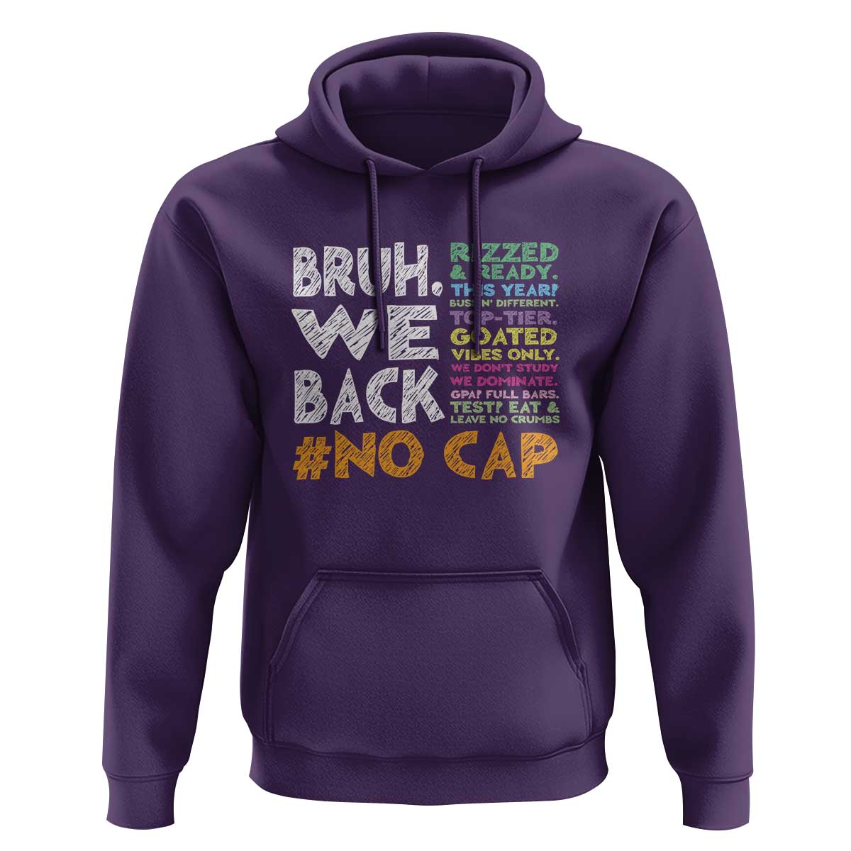 Funny Bruh We Back To School Hoodie Happy First Day Of School - Wonder Print Shop