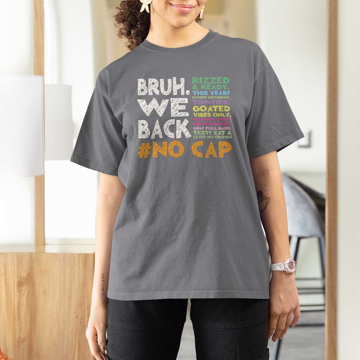 Funny Bruh We Back To School T Shirt For Women Happy First Day Of School - Wonder Print Shop