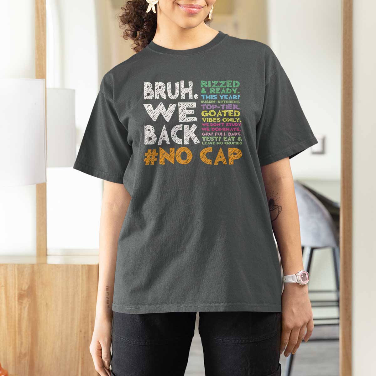 Funny Bruh We Back To School T Shirt For Women Happy First Day Of School - Wonder Print Shop