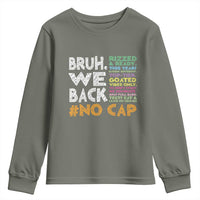 Funny Bruh We Back To School Youth Sweatshirt Happy First Day Of School - Wonder Print Shop