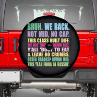 Funny Bruh We Back To School Spare Tire Cover Gen A Slang Happy First Day Of School - Wonder Print Shop