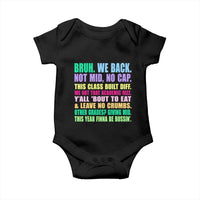 Funny Bruh We Back To School Baby Onesie Gen A Slang Happy First Day Of School - Wonder Print Shop