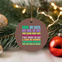Funny Bruh We Back To School Ceramic Ornament Gen A Slang Happy First Day Of School - Wonder Print Shop