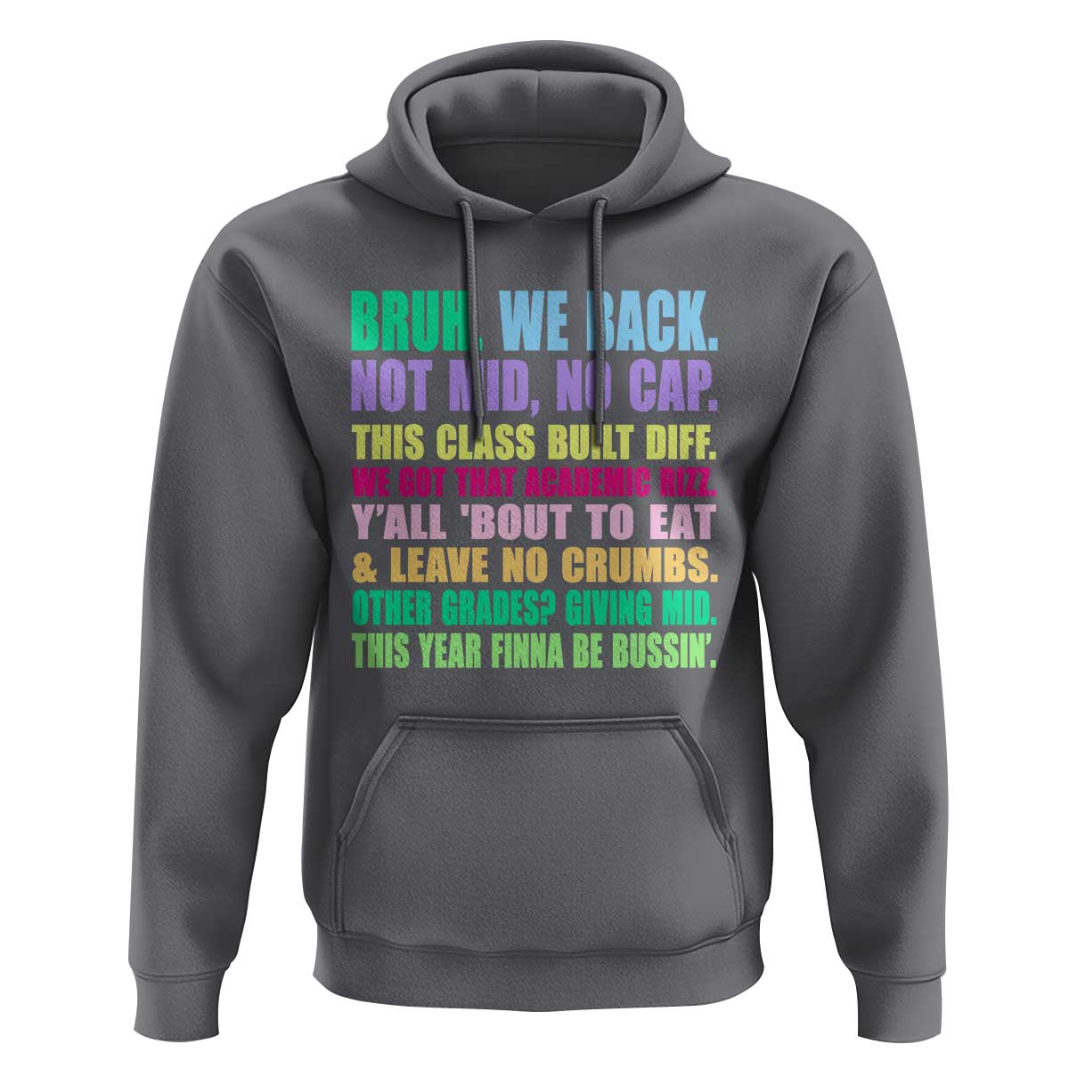 Funny Bruh We Back To School Hoodie Gen A Slang Happy First Day Of School - Wonder Print Shop