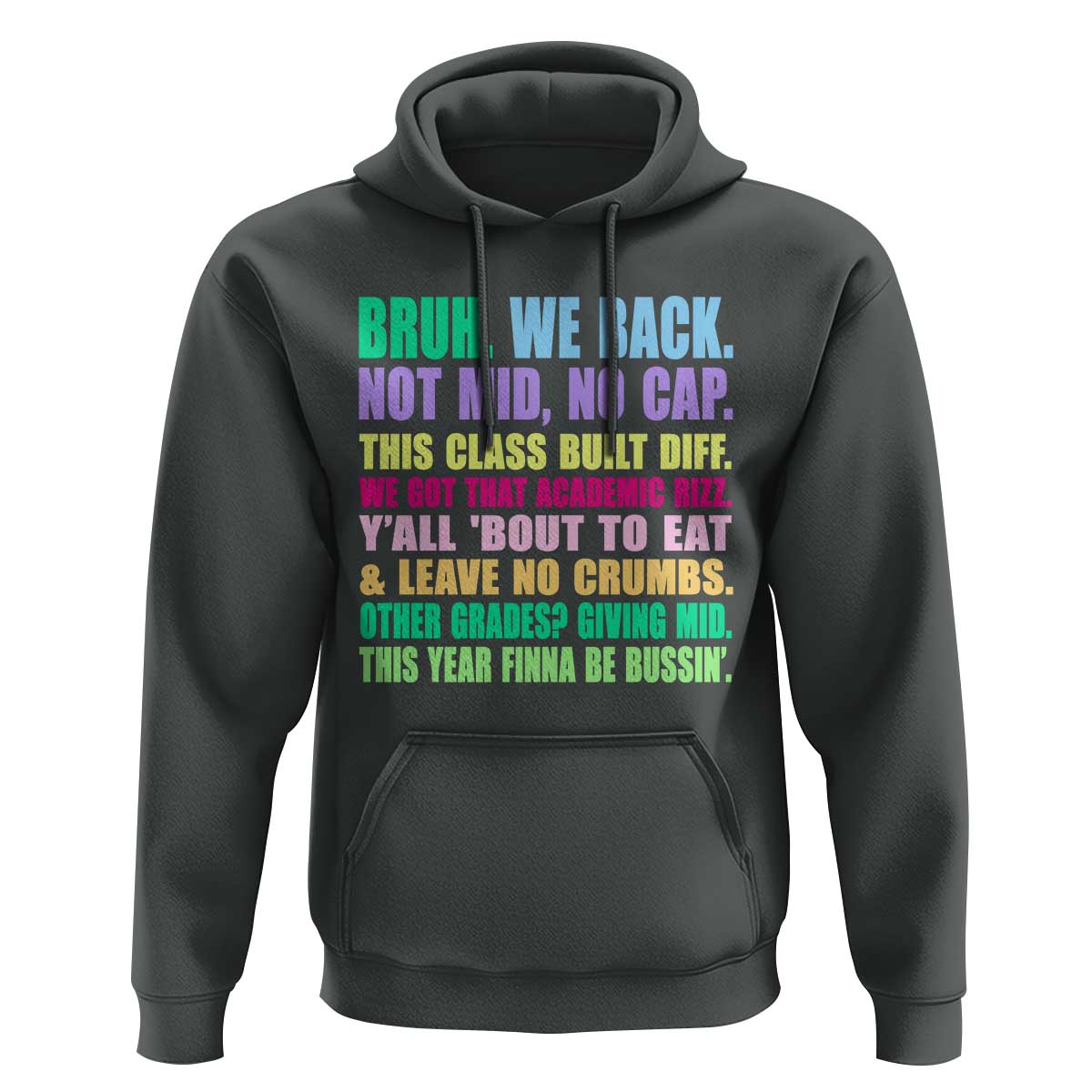 Funny Bruh We Back To School Hoodie Gen A Slang Happy First Day Of School - Wonder Print Shop