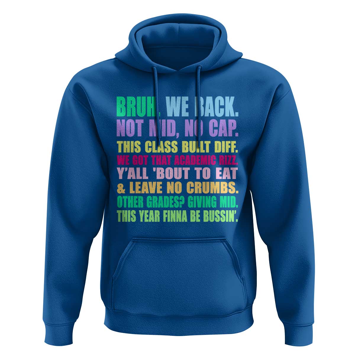 Funny Bruh We Back To School Hoodie Gen A Slang Happy First Day Of School - Wonder Print Shop