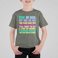 Funny Bruh We Back To School T Shirt For Kid Gen A Slang Happy First Day Of School - Wonder Print Shop