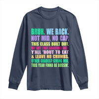 Funny Bruh We Back To School Long Sleeve Shirt Gen A Slang Happy First Day Of School - Wonder Print Shop