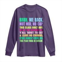 Funny Bruh We Back To School Long Sleeve Shirt Gen A Slang Happy First Day Of School - Wonder Print Shop