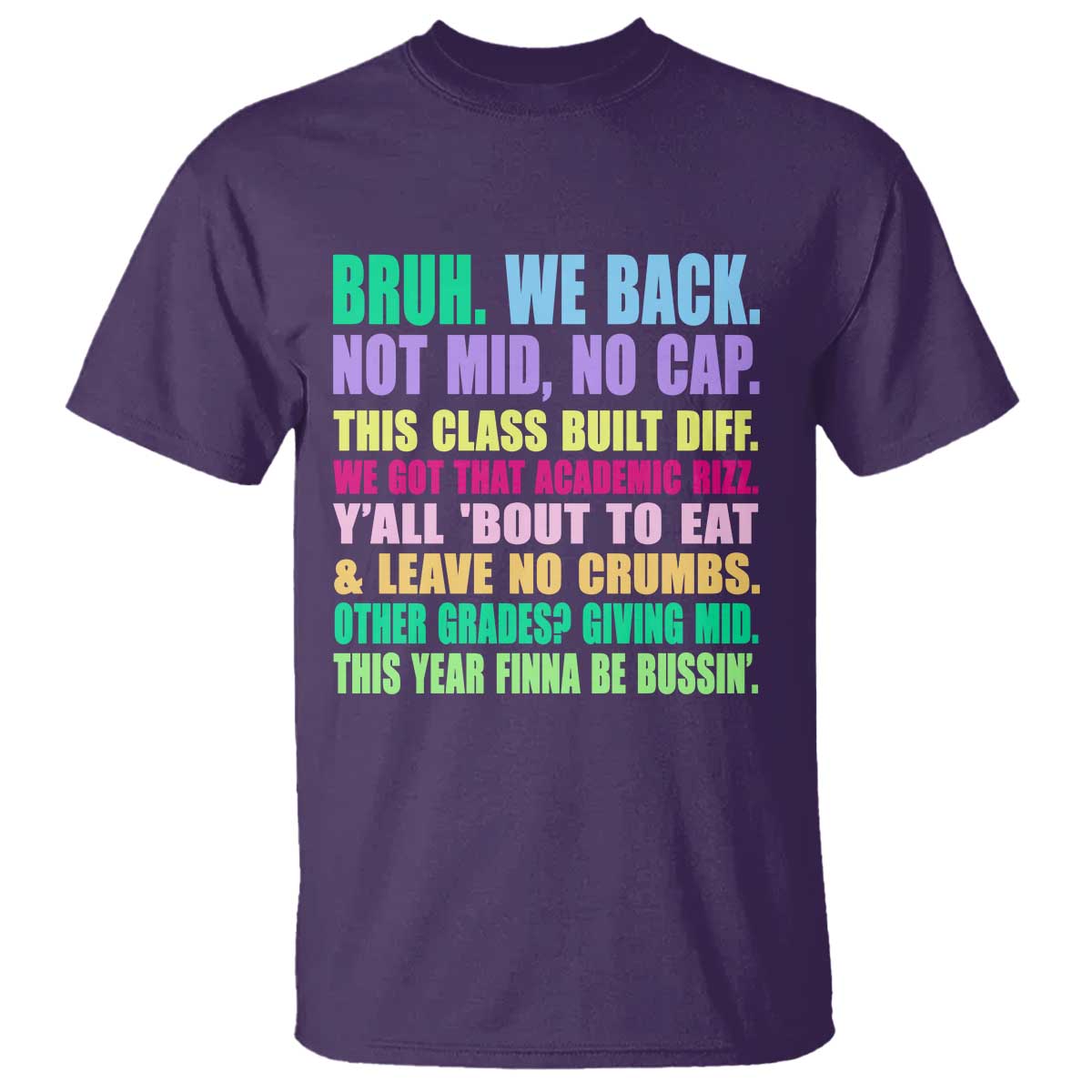 Funny Bruh We Back To School T Shirt Gen A Slang Happy First Day Of School - Wonder Print Shop