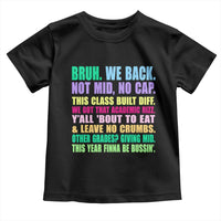 Funny Bruh We Back To School Toddler T Shirt Gen A Slang Happy First Day Of School - Wonder Print Shop
