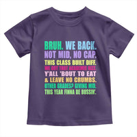 Funny Bruh We Back To School Toddler T Shirt Gen A Slang Happy First Day Of School - Wonder Print Shop