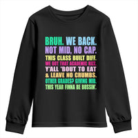 Funny Bruh We Back To School Youth Sweatshirt Gen A Slang Happy First Day Of School - Wonder Print Shop