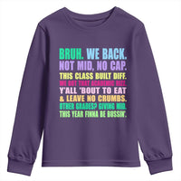 Funny Bruh We Back To School Youth Sweatshirt Gen A Slang Happy First Day Of School - Wonder Print Shop