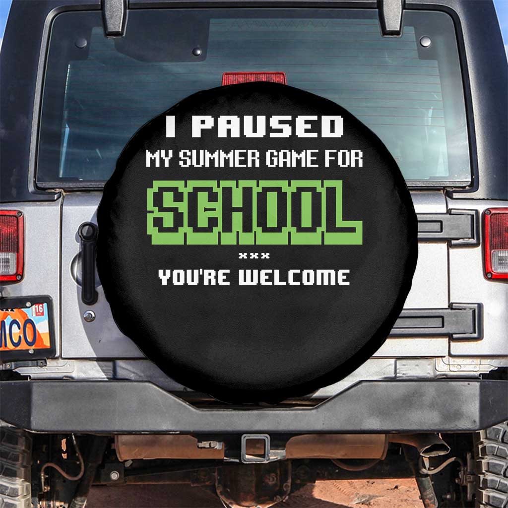 Funny Bruh Back To School Spare Tire Cover Here We Go Again Happy First Day Of School - Wonder Print Shop