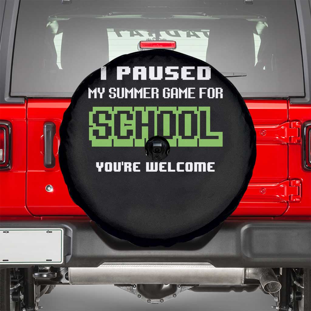 Funny Bruh Back To School Spare Tire Cover Here We Go Again Happy First Day Of School - Wonder Print Shop